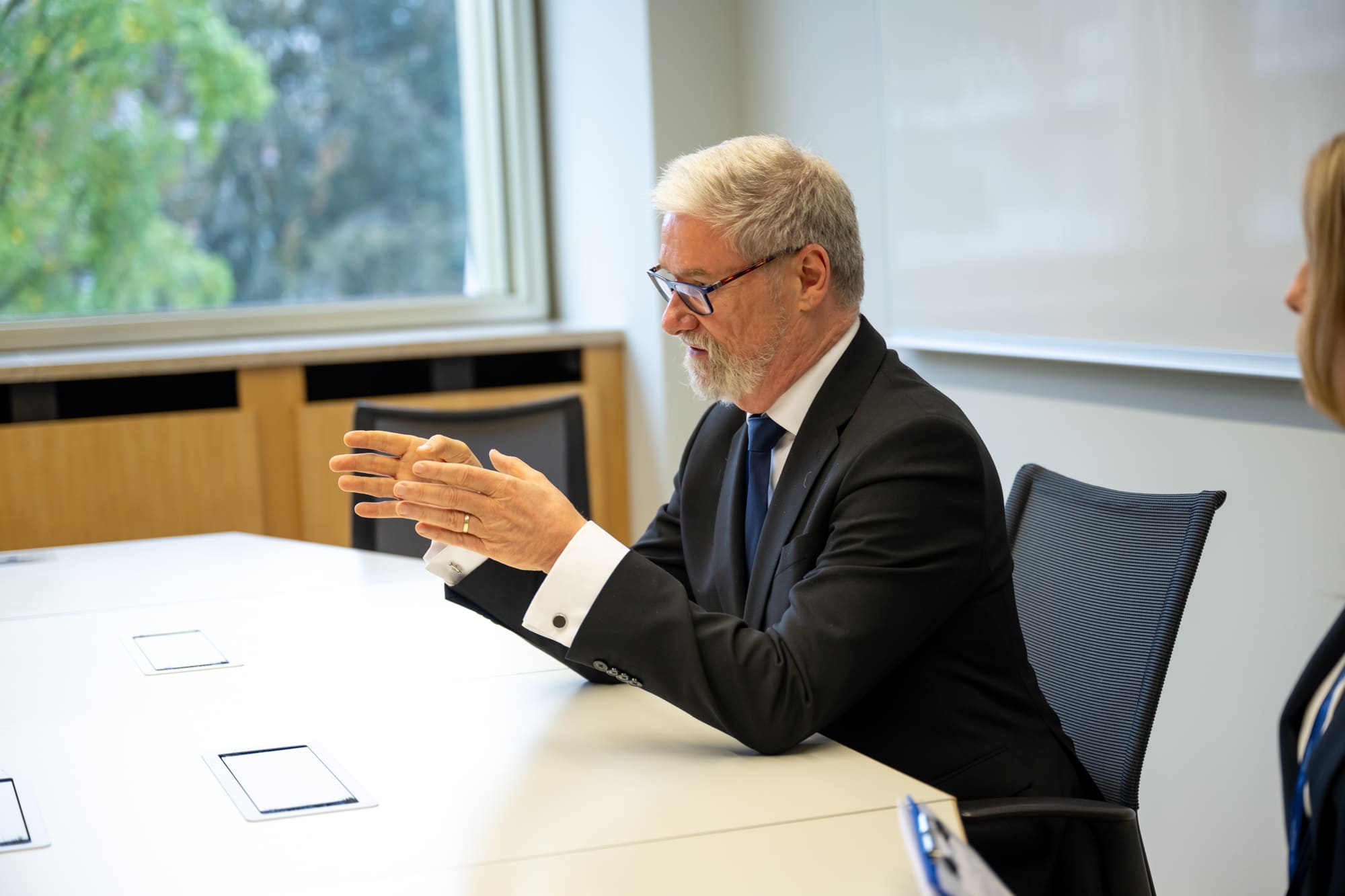 HE Minister of Economy and Planning meets with Chair of Berlin Global Dialogue