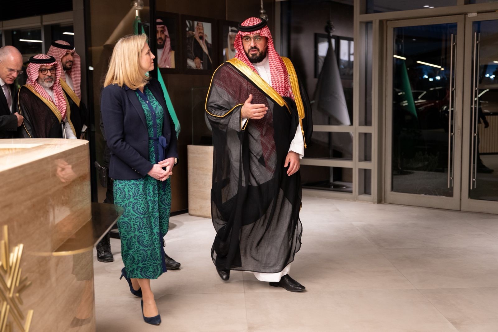 His Excellency Faisal F. Alibrahim, Minister of Economy and Planning with Her Excellency Beate Meinl-Reisinger