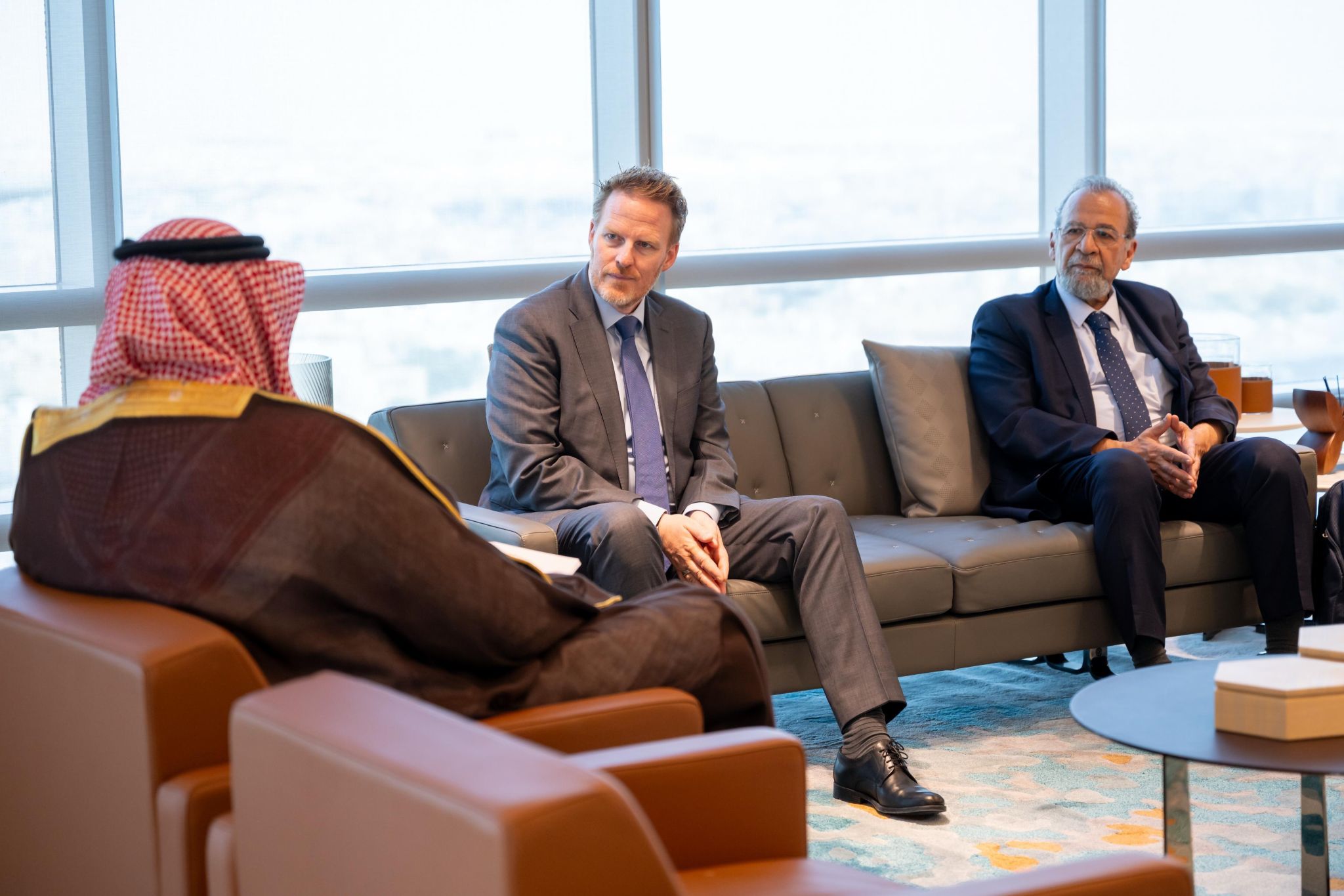 معالي وزير الاقتصاد والتخطيط يجتمع مع الرئيس وأستاذ الاستراتيجية والاقتصاد السياسي في IMD Business School