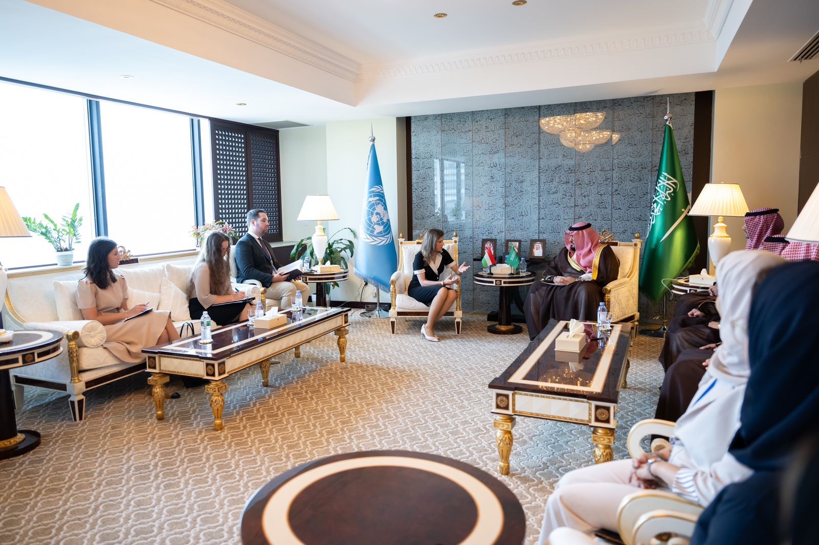 HE Minister of Economy and Planning meets with senior officials participating in the 2024 High-Level Political Forum