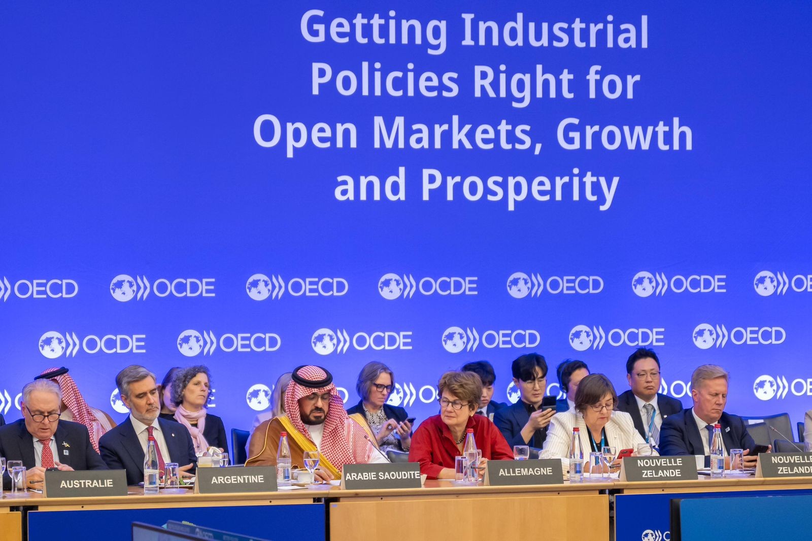 A picture of His Excellency Mr. Faisal bin Fadhil Al-Ibrahim at the 2026 OECD Ministerial Meeting
