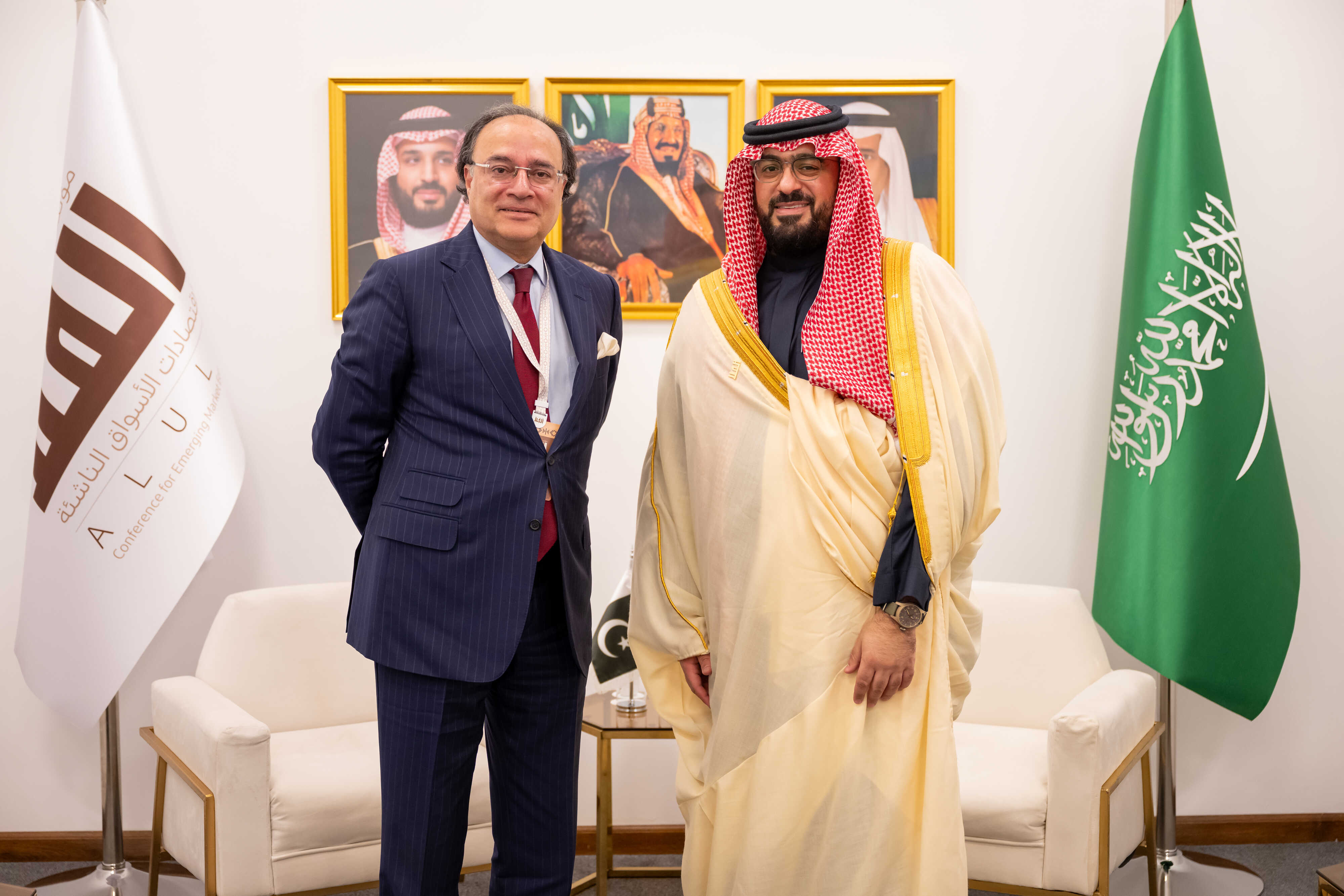 The minister of Economy and planning with His Excellency Muhammad Aurangzeb