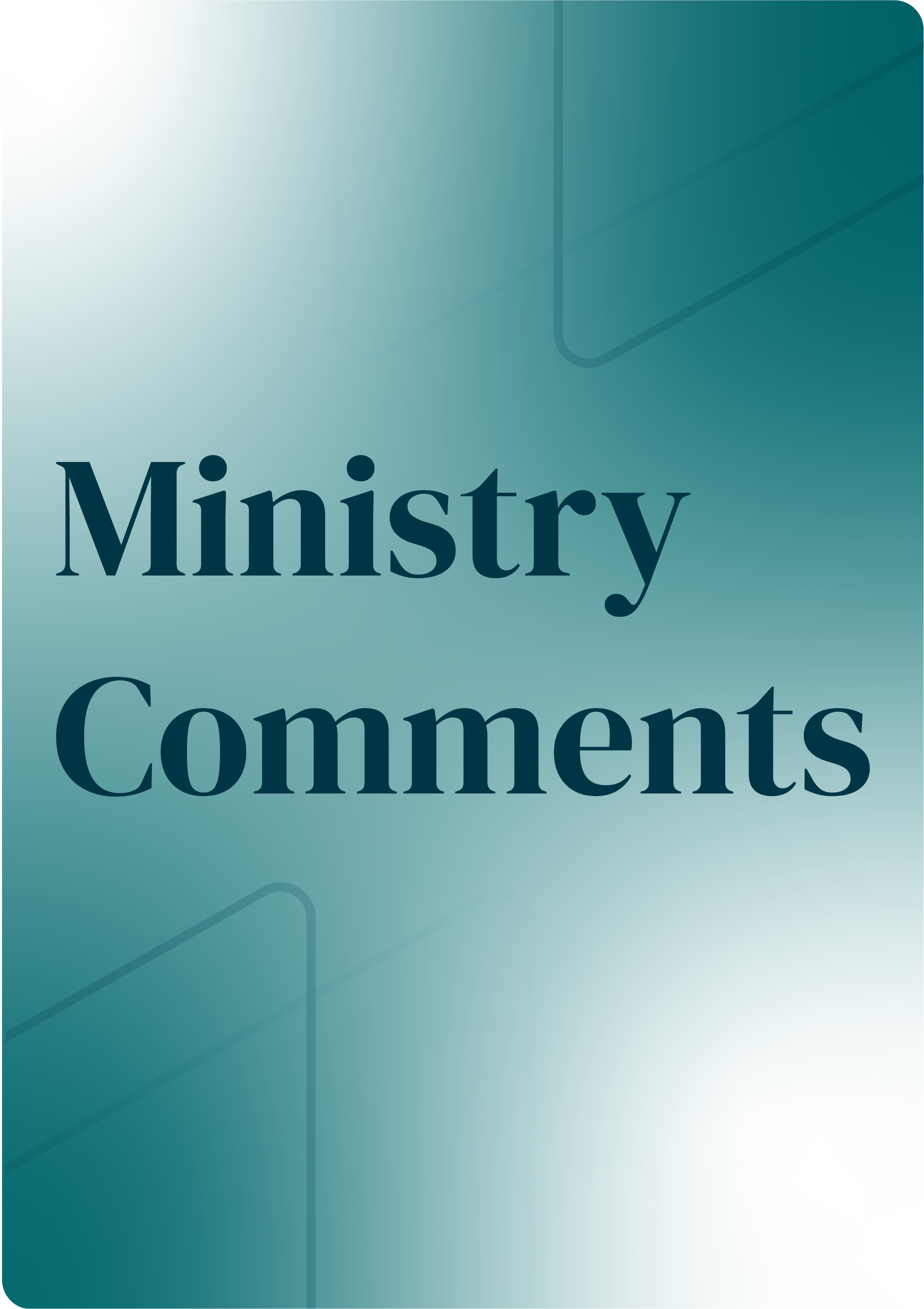 Ministry Comments